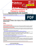 240-23 Boletin Informativo Empleo Publico Jefe Del Departamento de Parques y Jardines Ayuntamiento de Coslada 9-10-2023