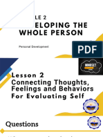 Module 2 Lesson 2 Thoughts Feelings and Behaviors