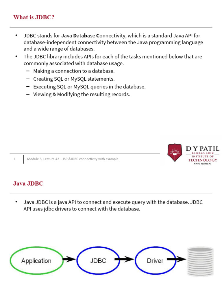 JDBC | PDF | Technology & Engineering