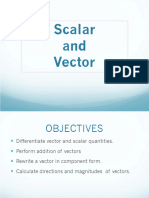 Physics1 VECTORS 0 SCALAR QUANTITIES