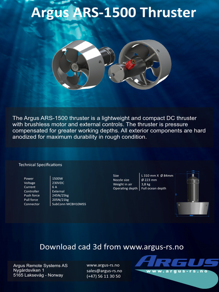 Cad 3d From WWW - Argus-Rs - No: Technical Specifica Ons | PDF