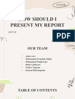 How Should I Present My Report