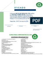 Certificado Cipa Ranieri