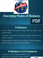 Emerging Modes of Business I PUC