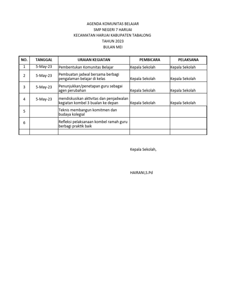 format-agenda-komunitas-belajar-pdf