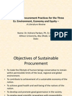 Sustainable Procurement Practices For The Three Es