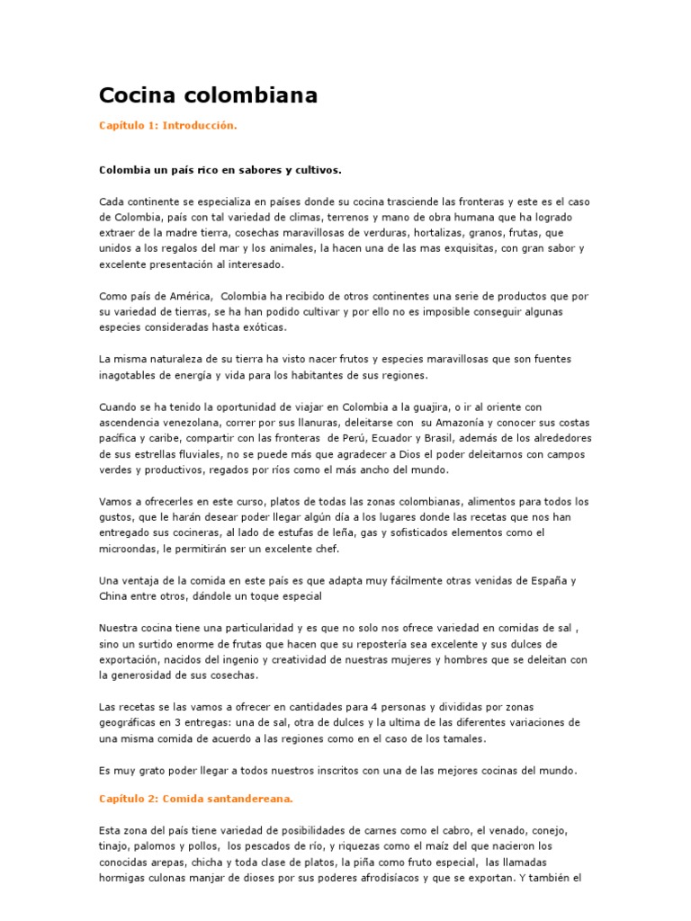 Cocina Colombiana | PDF | Cilantro | Caldo