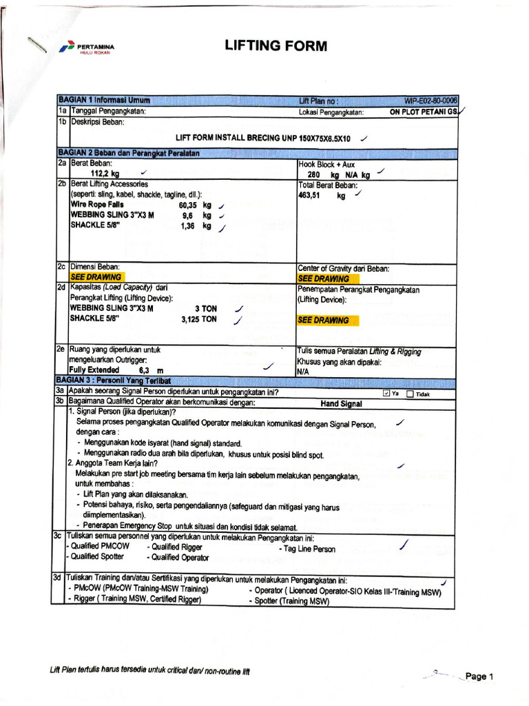 Lifting Form & Plan Brassing UNP 150 | PDF