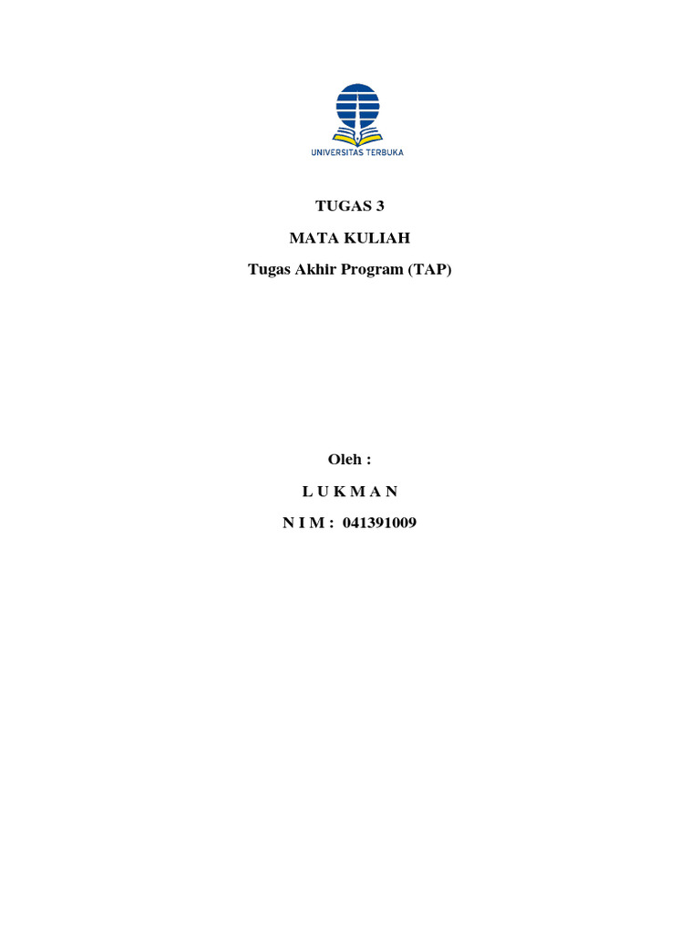 TUGAS 3 Tugas Akhir Program (TAP) | PDF | Pengelolaan Keuangan & Uang ...