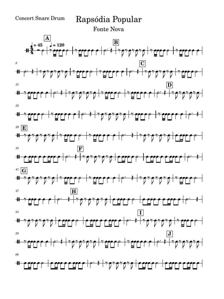 Rapsódia PopularConcert Snare Drum PDF