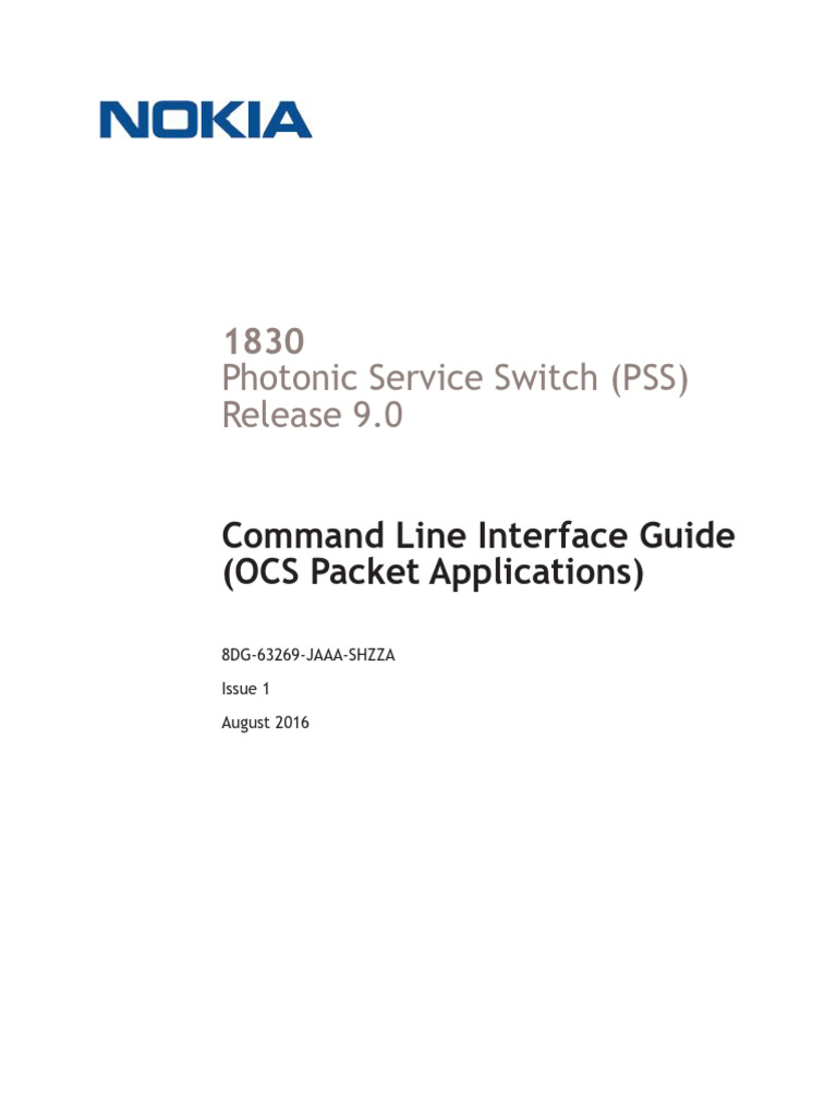 1830 photonic service switch pss release 9 0 command line interface
