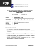 GEEC1052 Reading Test 2022