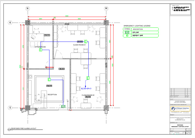 Emergency Lighting & Fire Alarm Layout | PDF