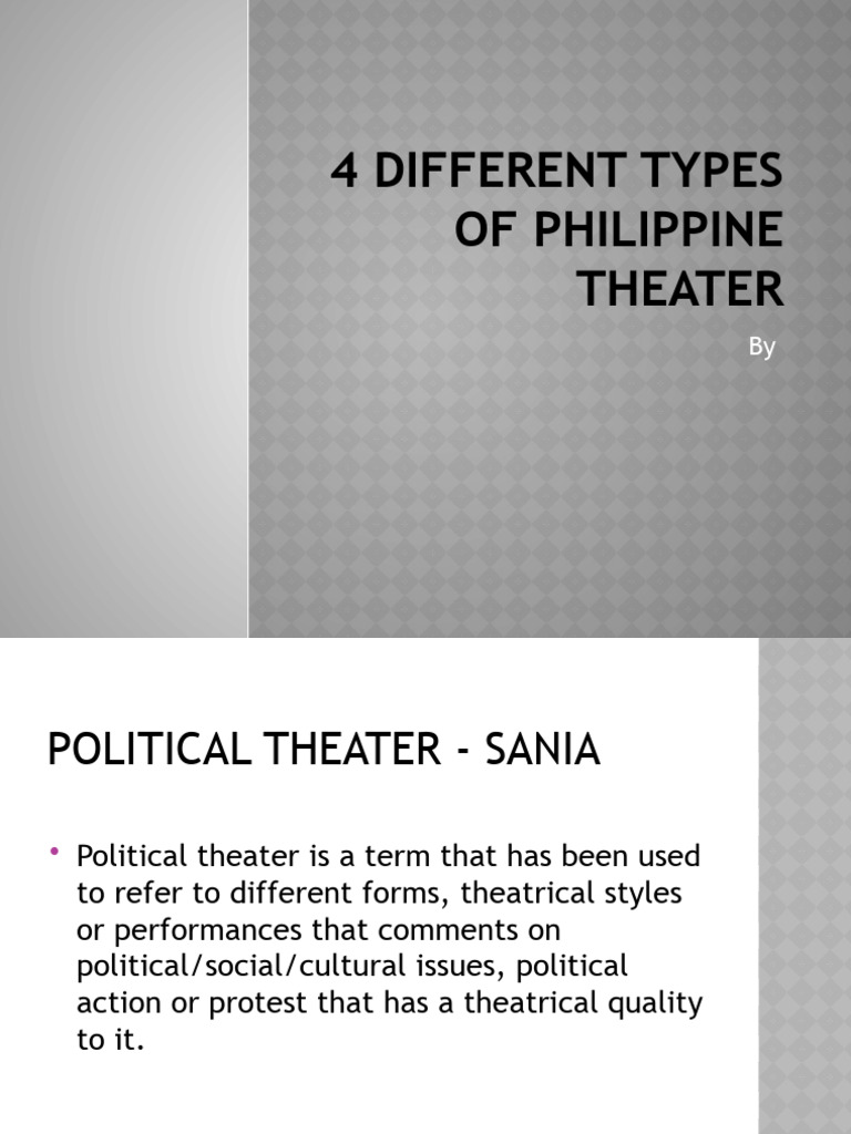 What Are The 4 Types Of Philippine Theater