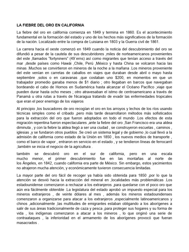 LA - FIEBRE - DE - ORO - EN - CALIFORNIA y CONSTRUCCIÓN DEL FERROCARRIL ...