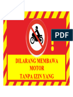 Dilarang Bawa Motor