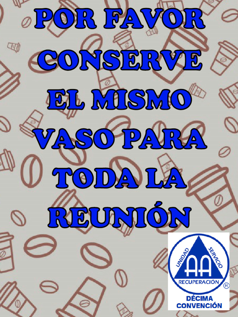 Letrero Un Sólo Vaso PDF