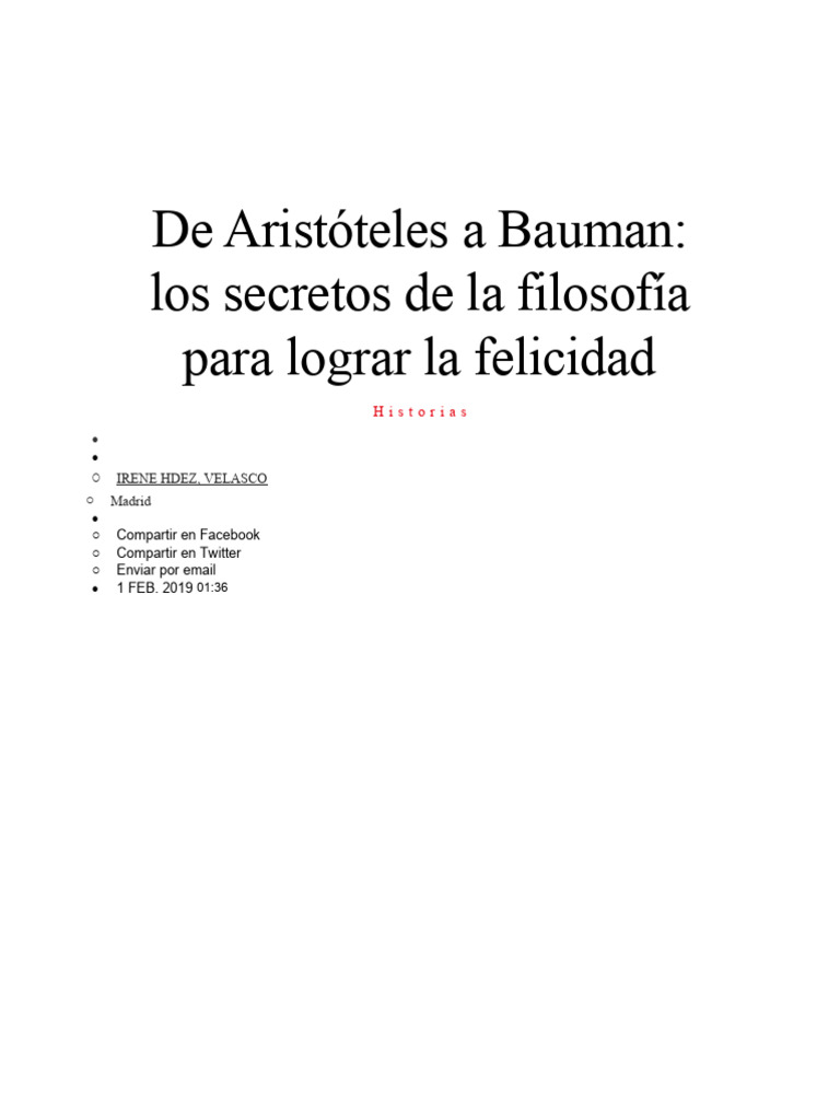 Filosofía y búsqueda de la felicidad | PDF | Filosofía