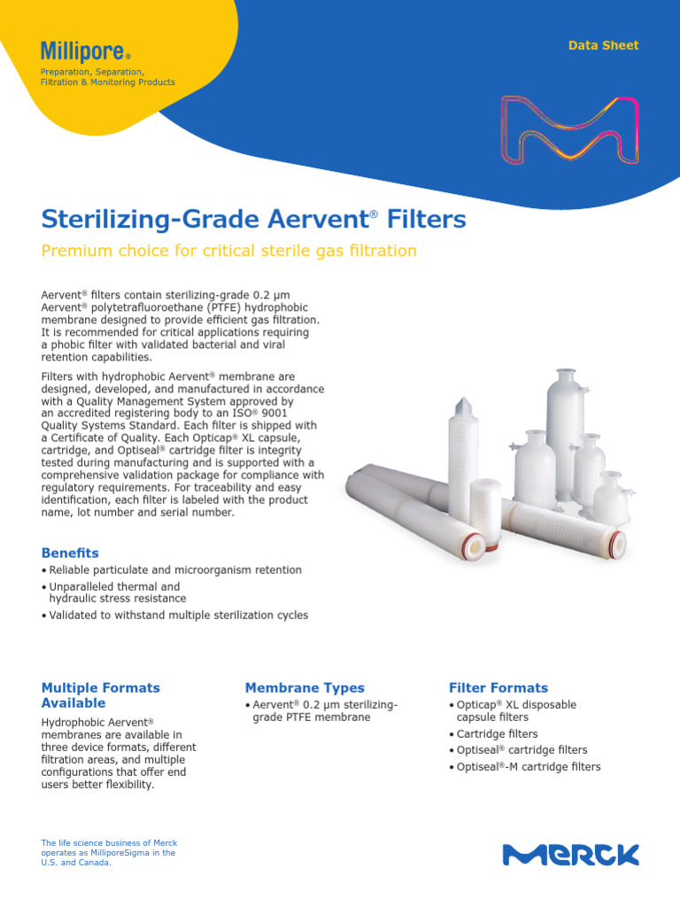Aervent Filters DS3503EN_MK | PDF | Sterilization (Microbiology ...