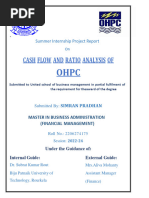 Project On Cash Flow and Ratio Analysis of Company