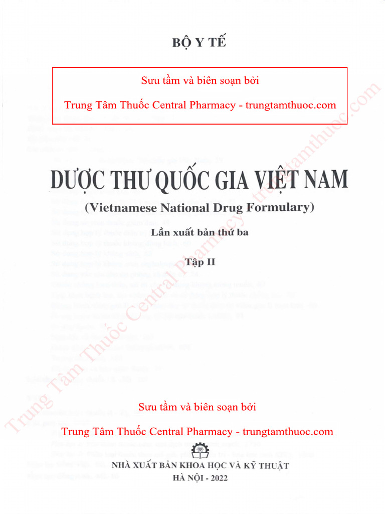 Duoc thu quoc gia viet nam 2022 quyen 2 trungtamthuoc pdf