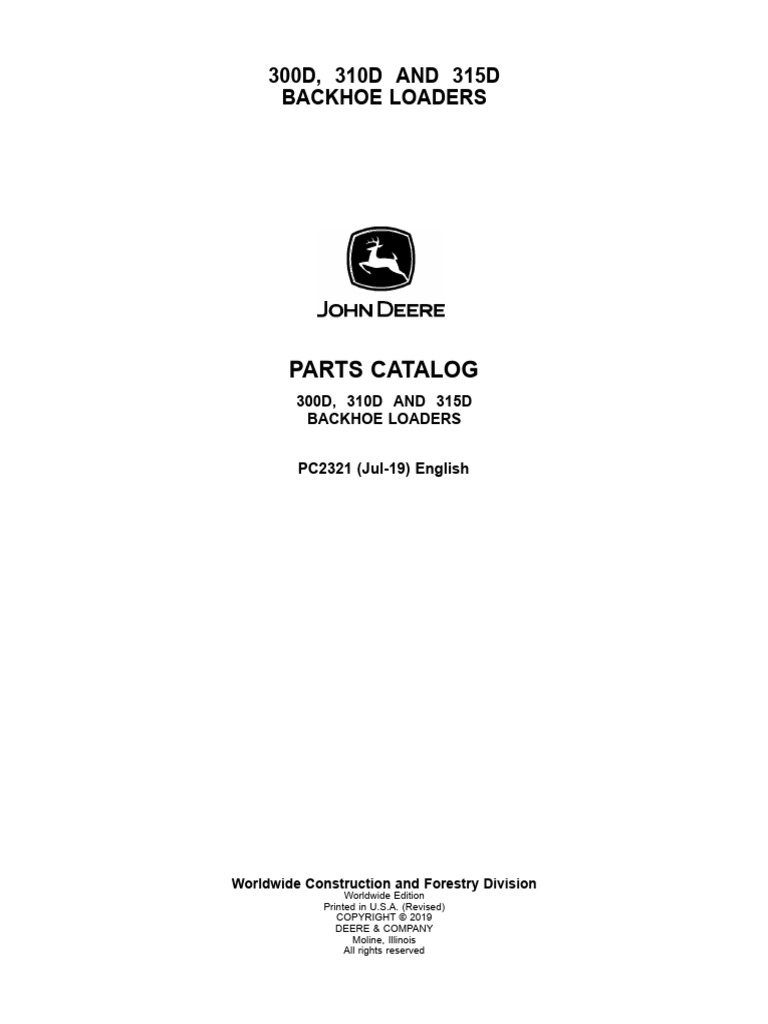 310D Parts Manual MPTS ™.PDF · versión 1 PDF Loader (Equipment