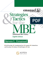 Dokumen - Pub Strategies Amp Tactics For The Mbe Emanuel Bar Review 8nbsped 1543839398 9781543839395
