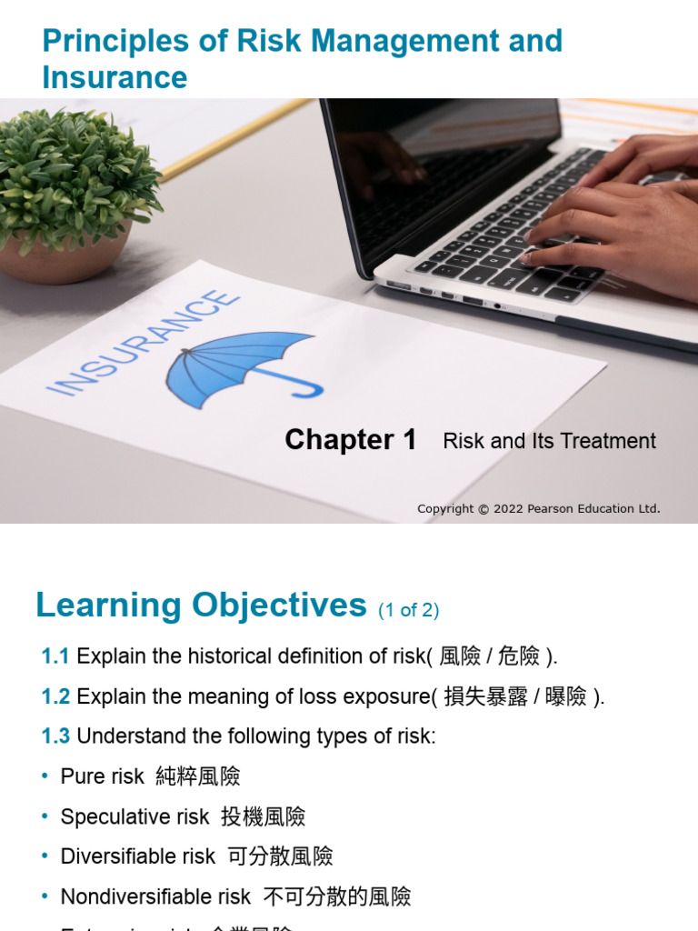 Chap 1 Risk and Its Treatment - C | PDF | Financial Risk | Risk