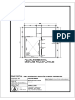 Planta Primer Nivel Drenajes Aguas Pluviales: Propietario Ampliación Construcción Vivienda Unifamiliar