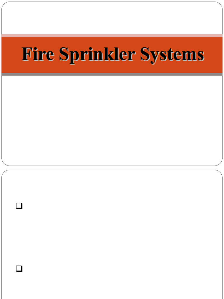 1. Fire Sprinkler Systems-1 | PDF | Fire Sprinkler System | Energy ...