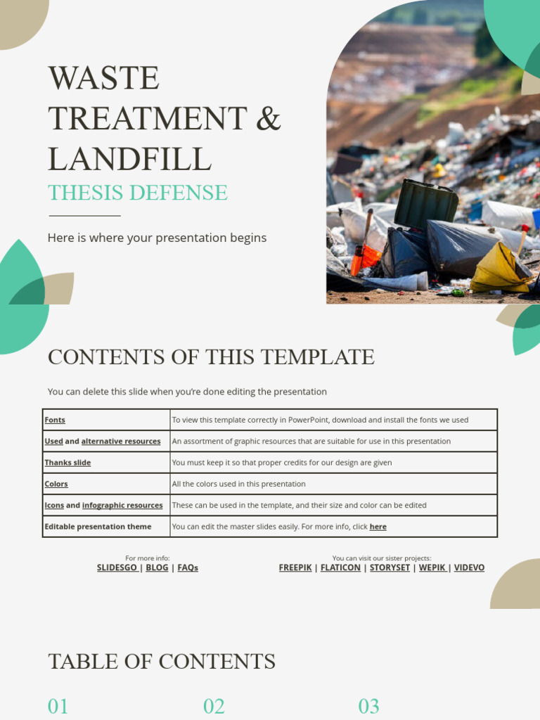 Waste Treatment And Landfill Thesis Defense Pdf Planets Solar System