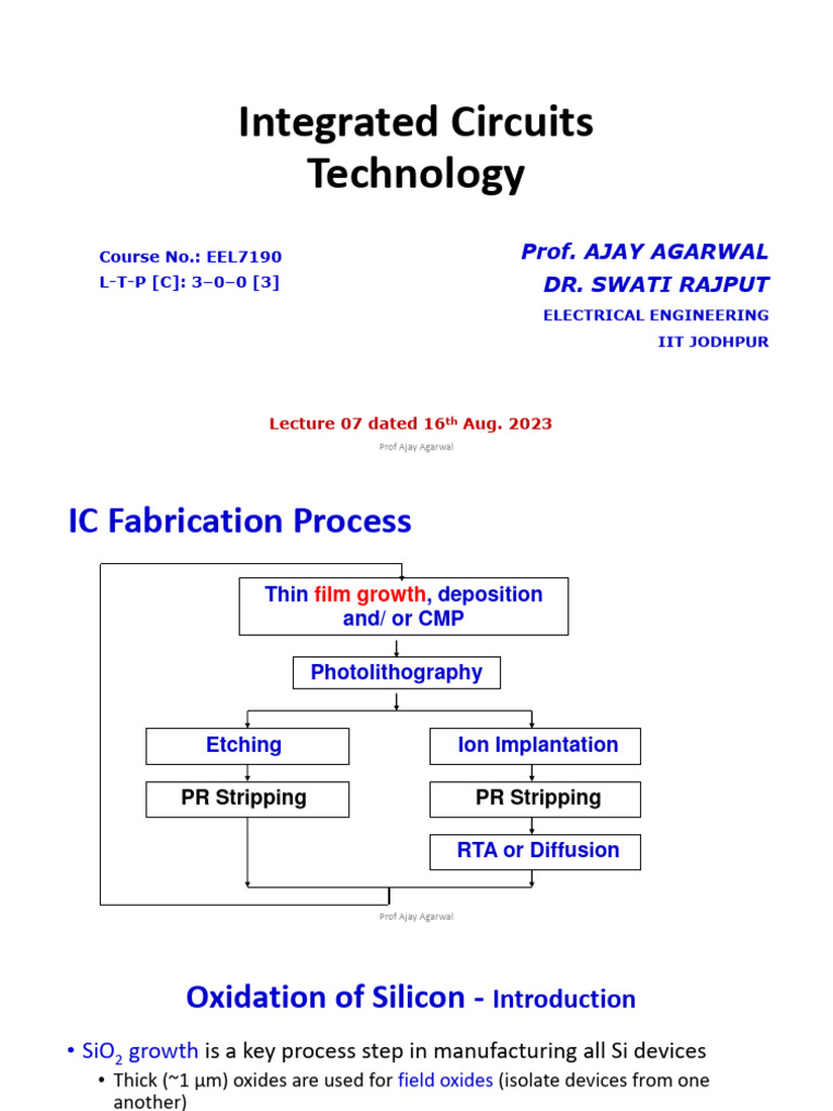 Integrated Circuits: Oxidation Processes | PDF | Silicon Dioxide | Silicon