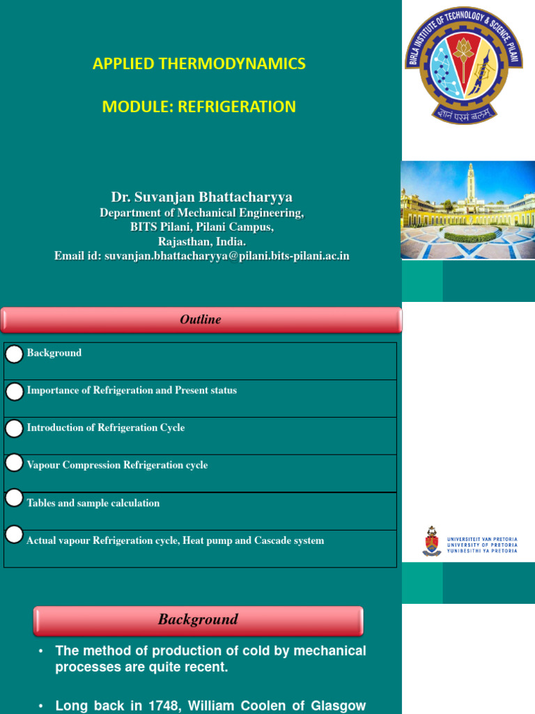 Applied Thermodynamics Refrigeration Cycle PDF Refrigeration Nature