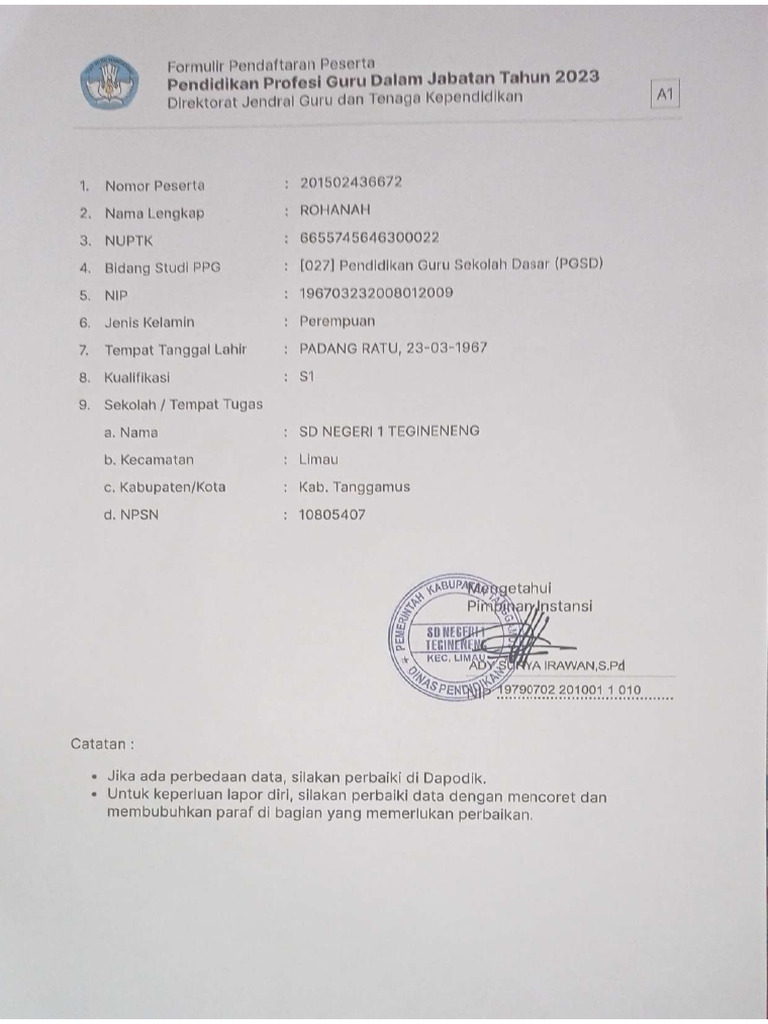 Form A1 | PDF