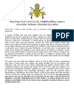 Bula Papa PAPA PAULO III, VERITA IPSA, Contra A Escravidão, Defende A Liberdade Dos Índios