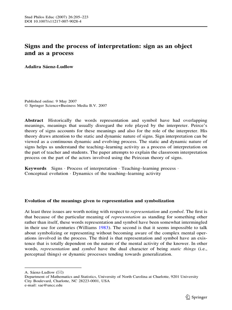 Understanding Signs and Interpretation | PDF | Language Arts ...