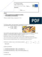 Prova Matemática Recuperaçao 2001 Integral