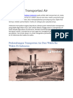 Pengertian Transportasi Air