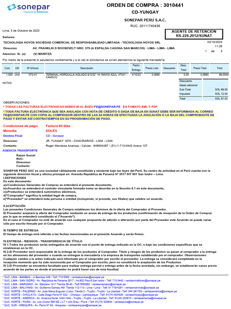 Orden de Compra - 3010441 | PDF | Corrupción política | Jurisdicción