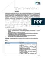 Plan de Trabajo de Las Prácticas Pedagógicas y Educativas