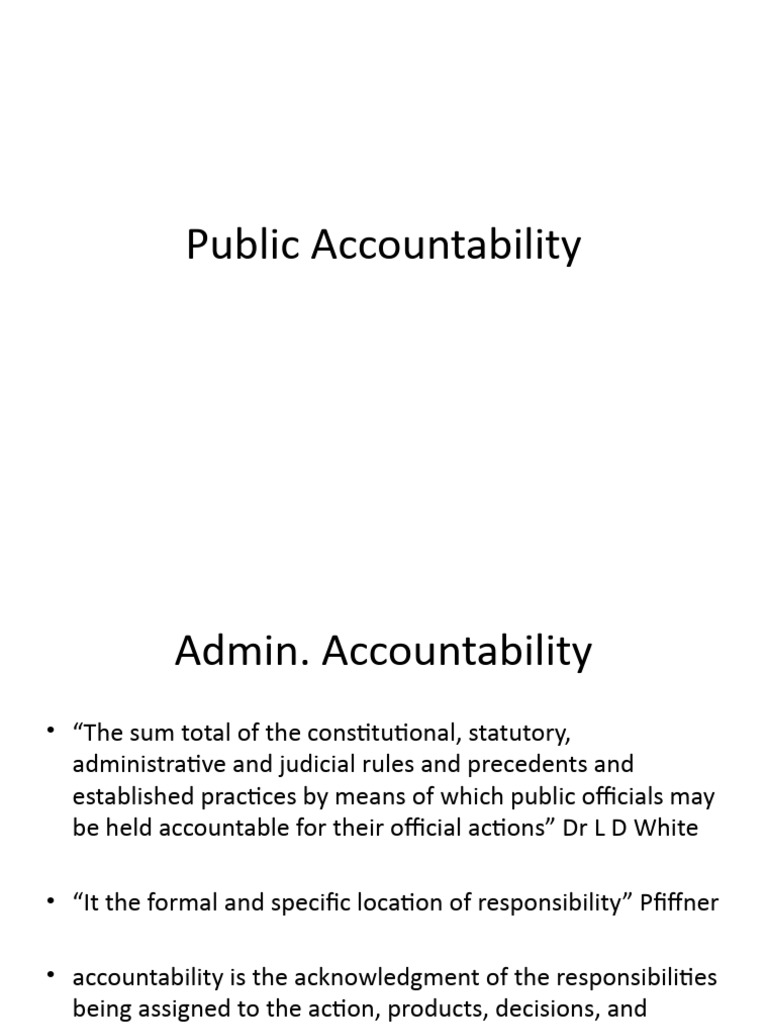 Public Accountability | PDF