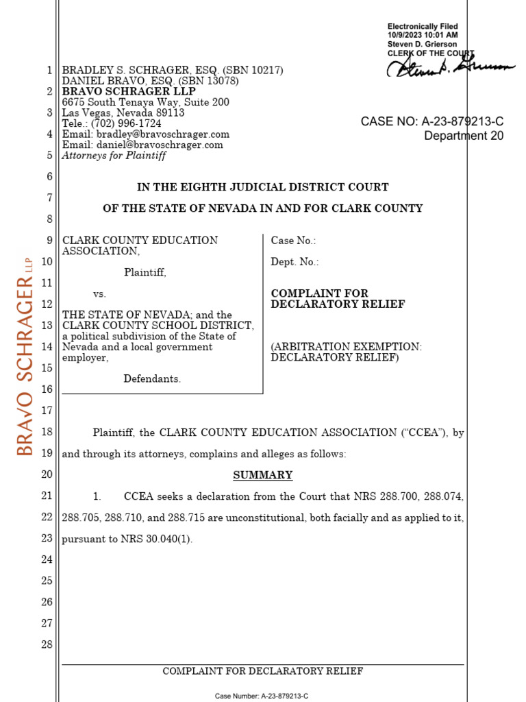 CCEA Files Lawsuit Against Nevada Law That Bans Government Employees