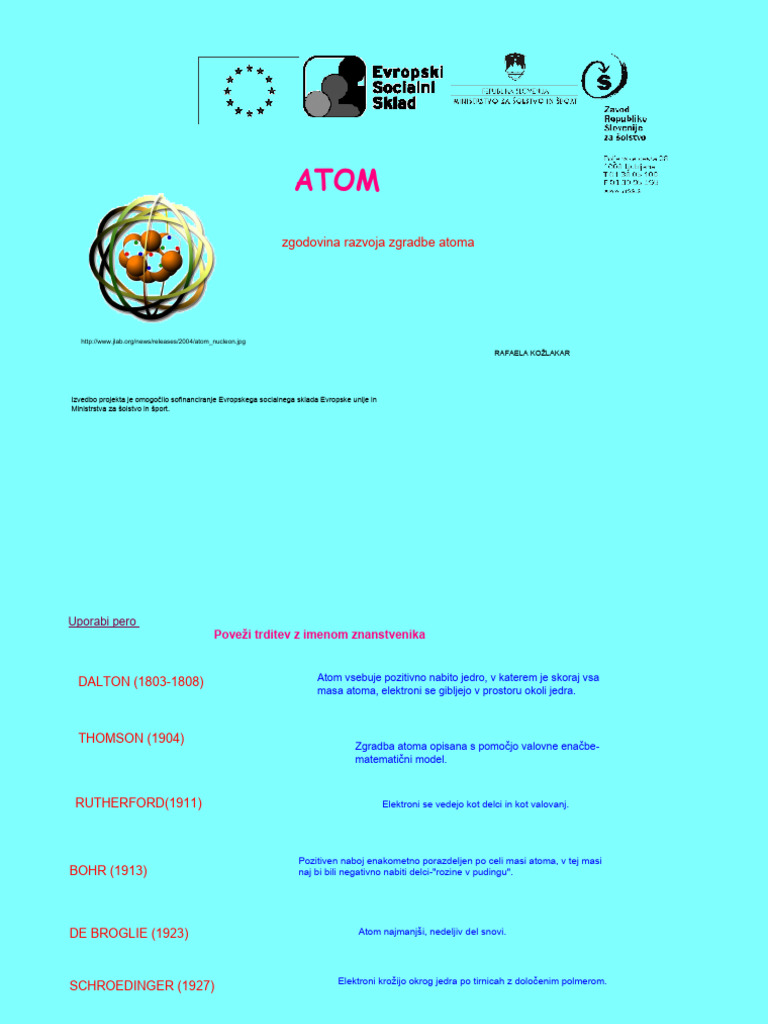 Atom Zgodovina | PDF