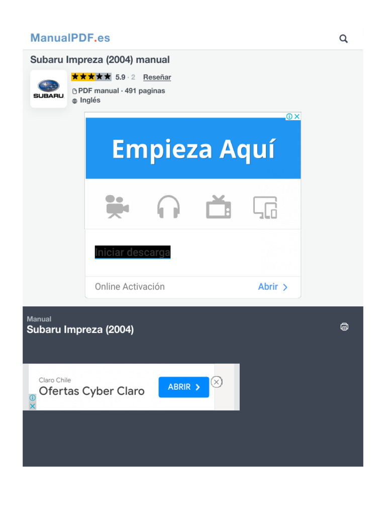 2004 SUBARU IMPREZA SERVICE MANUAL PDF visual data 8