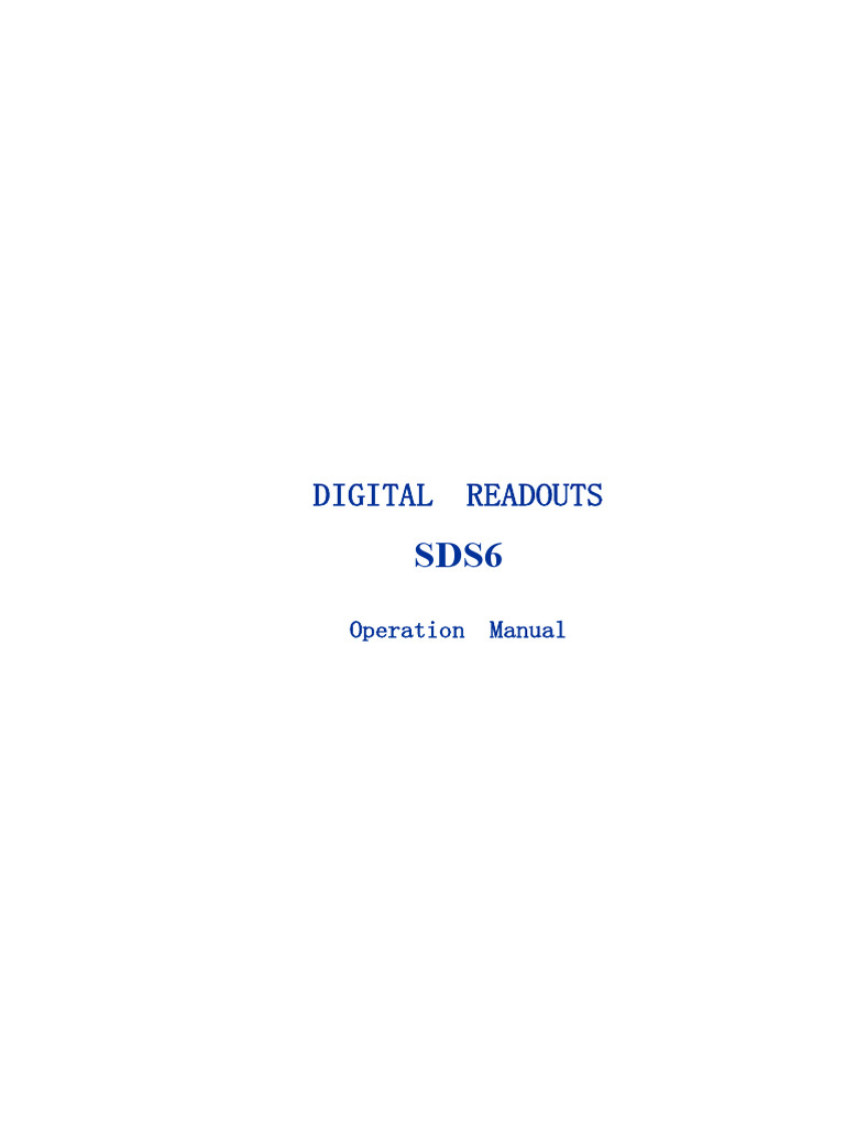 SINO DRO SDS6 User Manual 2 | PDF