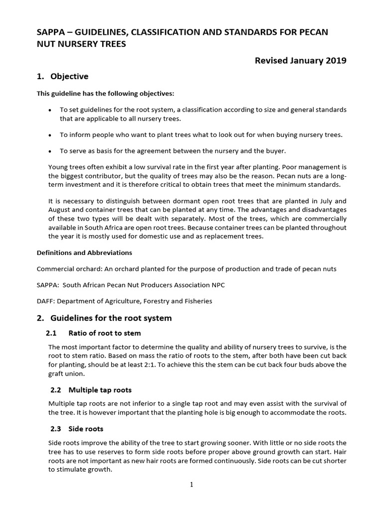 2 2a jan 2019 guideline classification and standards for pecan nut