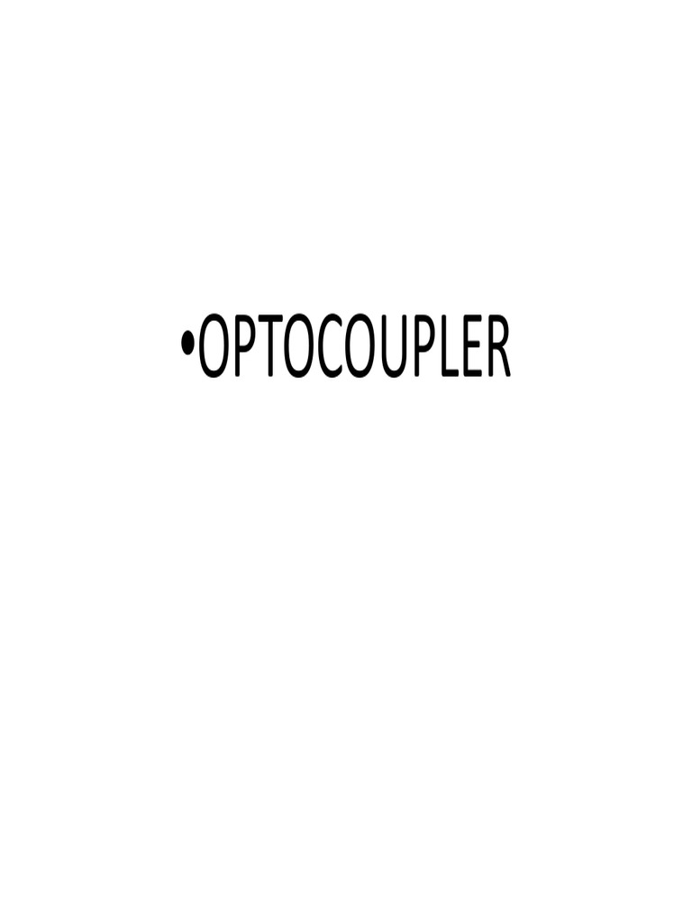 1 Optocoupler pdf PDF