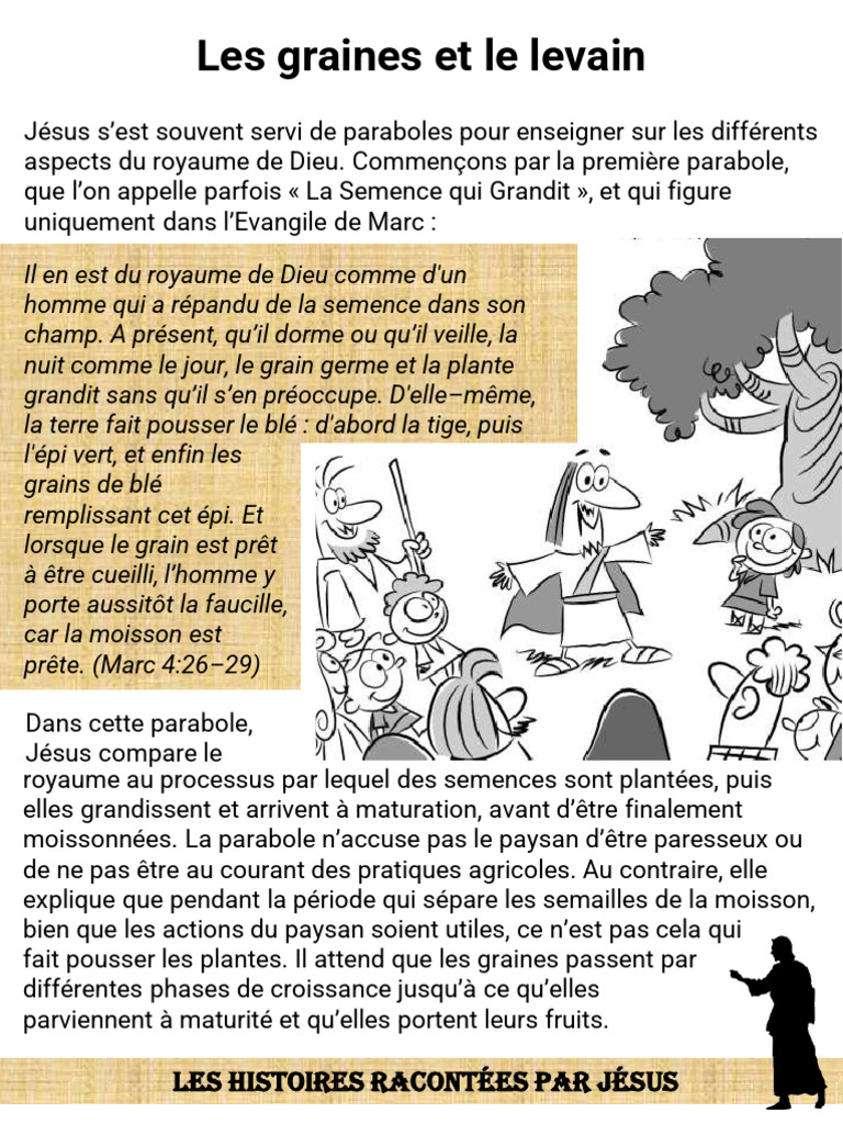Paraboles de Jésus : Croissance du Royaume | PDF | Blé | Pains