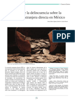 Efecto de La Delincuencia Sobre La Inversión Extranjera Directa en México