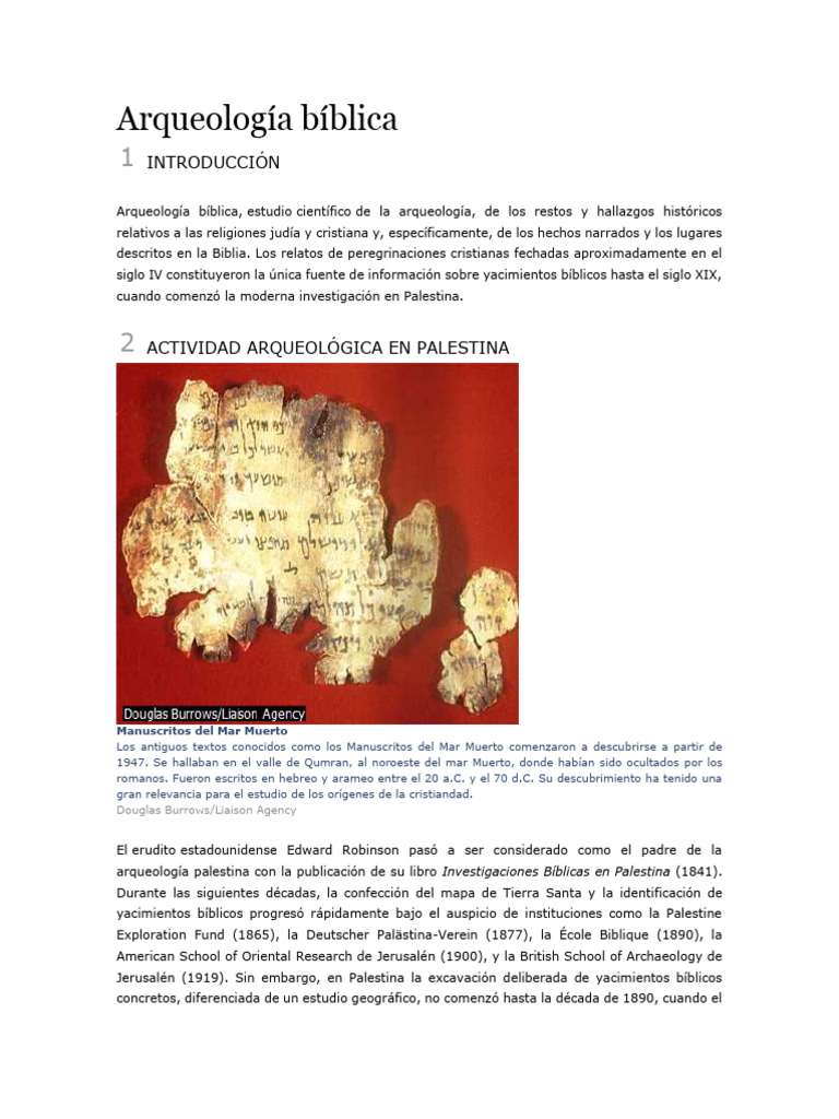 Arqueología Bíblica Pdf